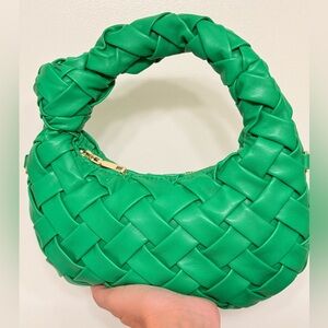 Urban Expressions Vibrant Green Woven Clutch